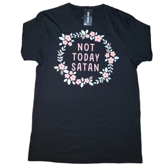 New Hot Topic Black Matter Not Today Satan Shirt - Picture 2 of 3